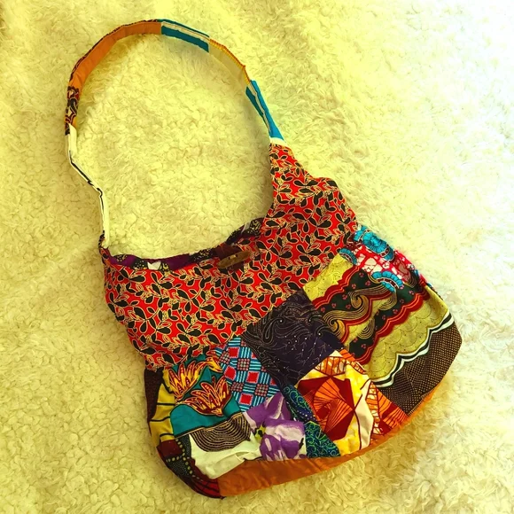 Hand Crafted Bags Handmade Patchwork Scrap Fabric Bag Poshmark